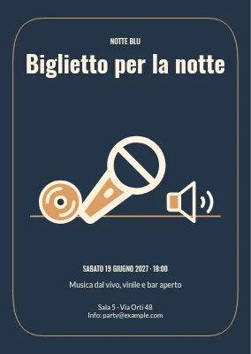 Un biglietto per la serata