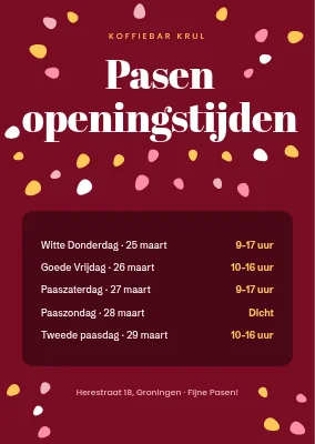 Paasopeningstijden — eierenconfetti