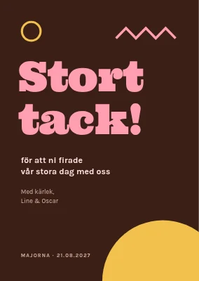 Tackkort — Memphis-former på choklad