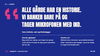 Side 3 af Podcastkoncept — historier fra baggården