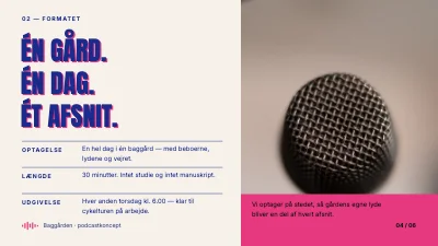 Side 4 af Podcastkoncept — historier fra baggården