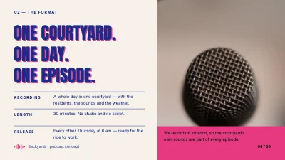 Page 4 of Podcast concept — stories from the backyard