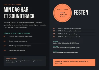 Side 2 af Konfirmation med musik og vinyl