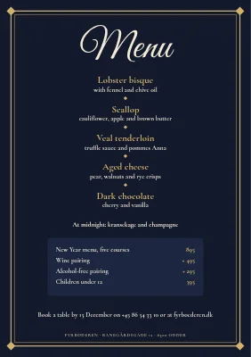Page 2 of New Year's Eve dinner in Odder