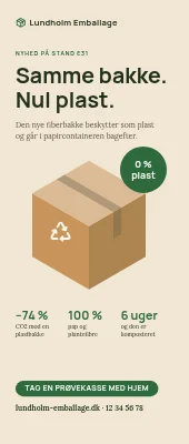 Roll-up til emballagefirma — nul plast