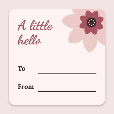 A little hello from the florist