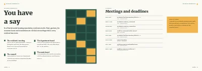 Pages 22–23 of Member magazine for a housing association – 64 pages