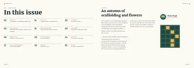 Pages 2–3 of Member magazine for a housing association – 64 pages