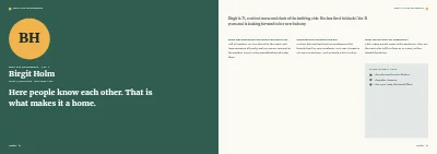 Pages 12–13 of Member magazine for a housing association – 64 pages