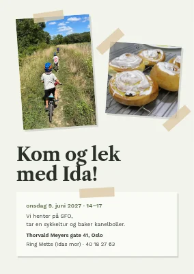 Lekeavtale etter skoletid — invitasjon