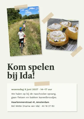 Speelafspraak na school — uitnodiging