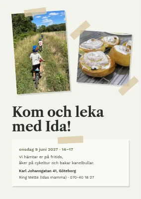Lekträff efter skolan — inbjudan