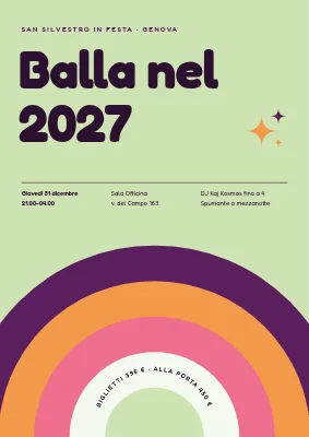 Festa di Capodanno — arcobaleno che sale