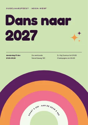 Oud-en-nieuwfeest — rijzende regenboog