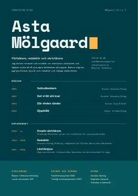CV — författare