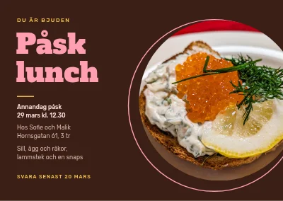 Påsklunch på Hornsgatan — choklad och rosa