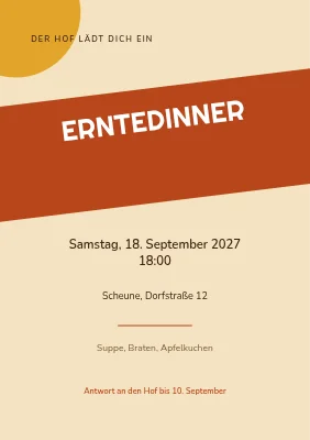 Erntedank-Abendessen