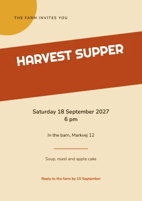 Harvest supper