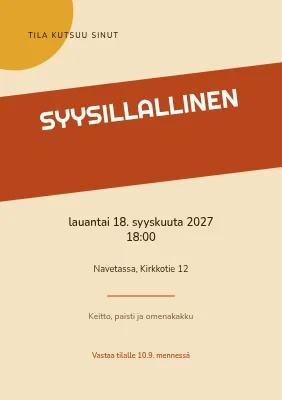 Sadonkorjuuillallinen