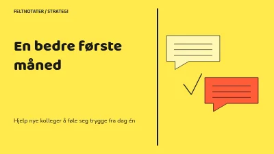 Side 1 av En bedre første måned