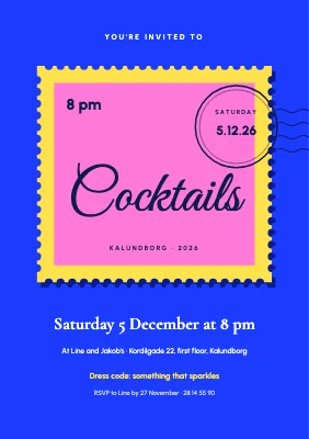 Cocktail party — big postage stamp