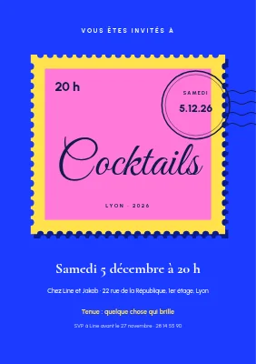 Cocktail — grand timbre-poste