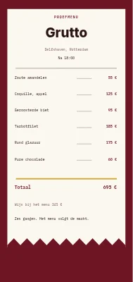 Proefmenu Spove — Nordvest