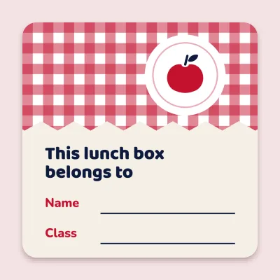 Gingham lunch box