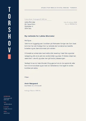 Brevpapir — webbyrå