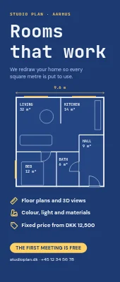 Interior architect roll-up — rooms that work