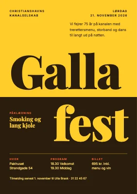 Gallafest — Galla og fest på delt bund