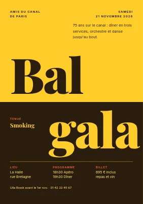Bal de gala — titre bicolore