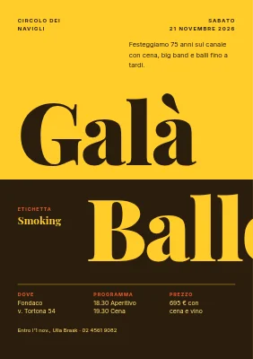 Ballo di gala — titolo bicolore