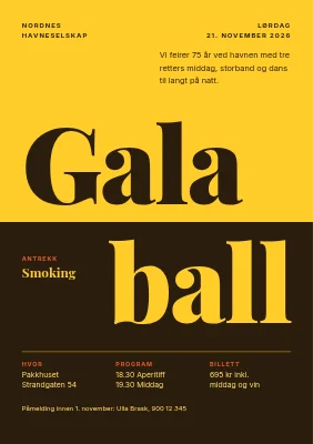 Galla ball — tofarget overskrift