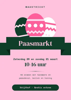 Paasmarkt met lintbanner