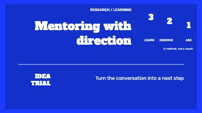 Mentoring with direction