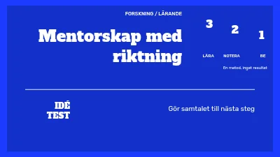 Mentorskap med riktning