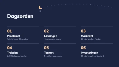 Side 2 af Investorpitch — app til godnathistorier