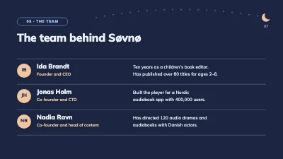 Page 7 of Investor pitch — bedtime story app