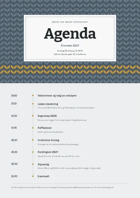 Agenda — strikkekafé