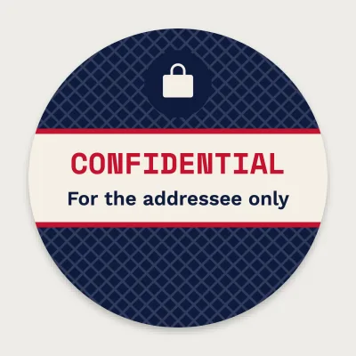 Confidential envelope seal