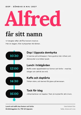 Dop — dagens program