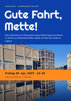Abschiedsempfang — allzeit gute Fahrt am Hafen