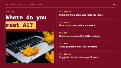 Page 3 of AI in daily life — talk