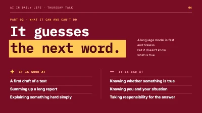 Page 4 of AI in daily life — talk