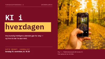 KI i hverdagen — foredrag