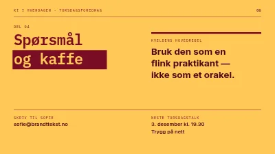 Side 6 av KI i hverdagen — foredrag