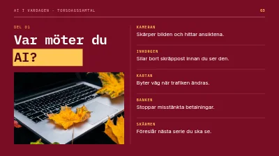 Sida 3 av AI i vardagen — föredrag