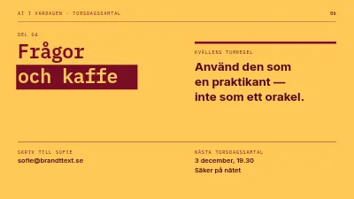 Sida 6 av AI i vardagen — föredrag