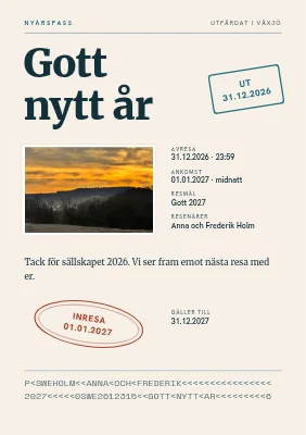Nyårskort som pass — Viborg